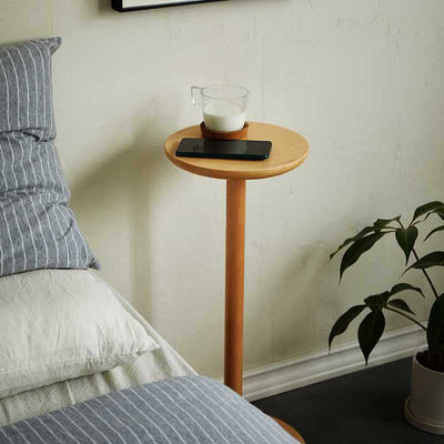 Moderner minimalistischer runder Holztisch für das Wohnzimmer 