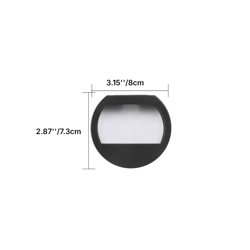 Modern Minimalist Round Square LED Outdoor Solar Waterproof Patio Step Light For Outdoor Patio