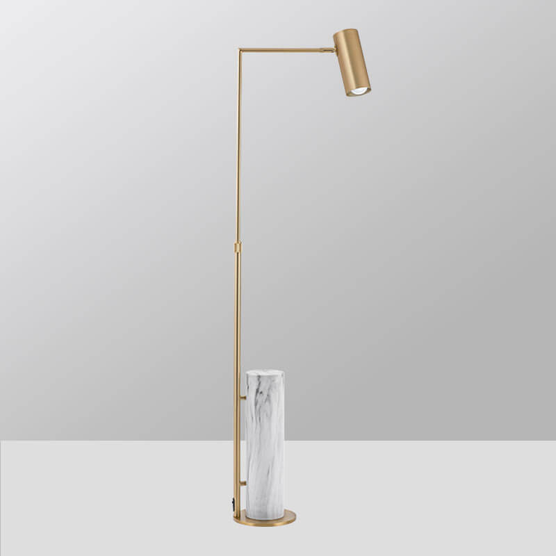 مصباح أرضي LED قابل للطي من الحديد الحجري بتصميم نورديك بسيط 