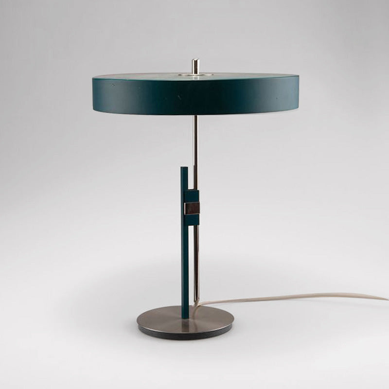 Modern Minimalist Round Iron 1-Light Table Lamp For Bedroom
