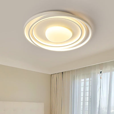 Moderne minimalistische runde Eisen Acryl LED Unterputz Deckenleuchte für Wohnzimmer 