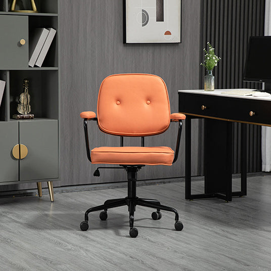 Zeitgenössischer skandinavischer Stoff Holz Schwamm SGS Stahl Nylon quadratischer Schreibtischstuhl Rückenlehne Armlehne verstellbar für Home Office 