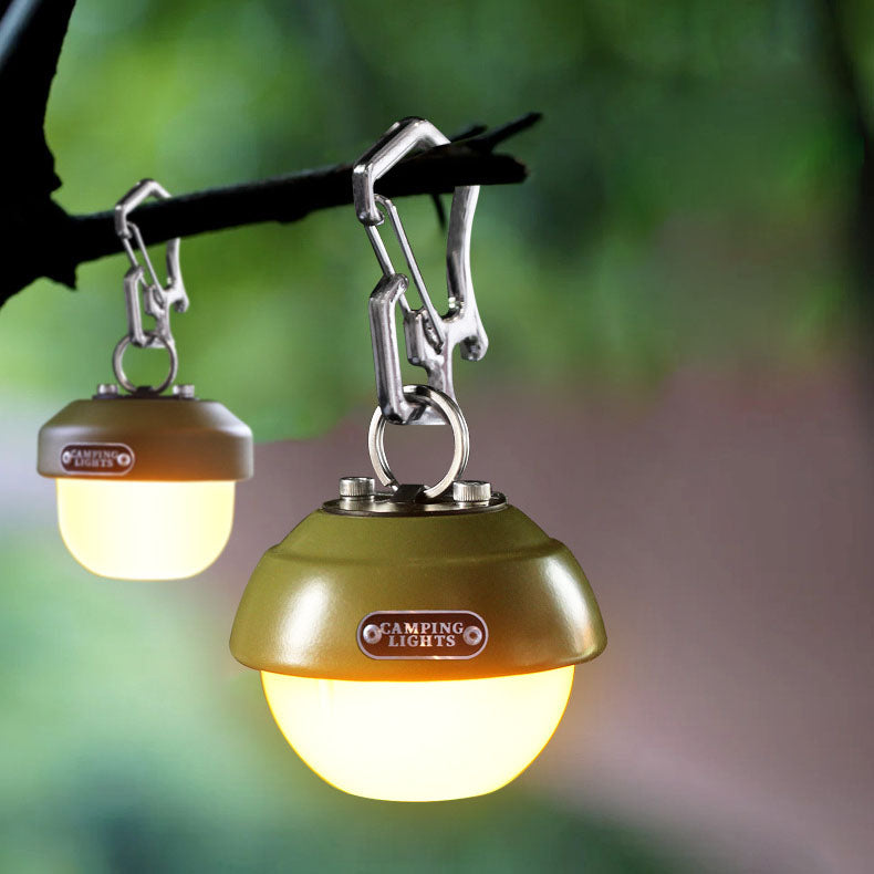 Contemporary Creative Waterproof Orb Metal PC LED Camping Outdoor Light For Outdoor Patio