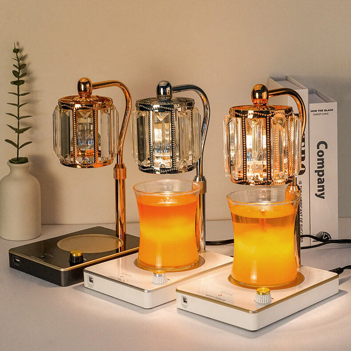 Moderne minimalistische runde Plastikglas 1-Licht Aroma Schmelzwachs Tischlampe für Schlafzimmer 