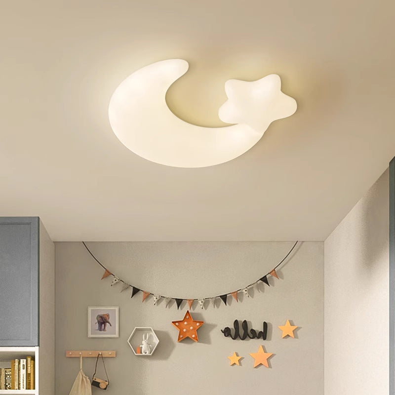 Plafonnier LED en fer PE Lune Étoile Minimaliste Moderne pour Chambre 