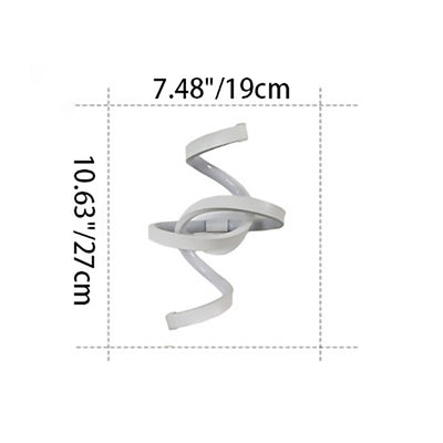 Zeitgenössische kreative Bar Wave Aluminium Acryl LED Wandleuchte Lampe für Wohnzimmer 