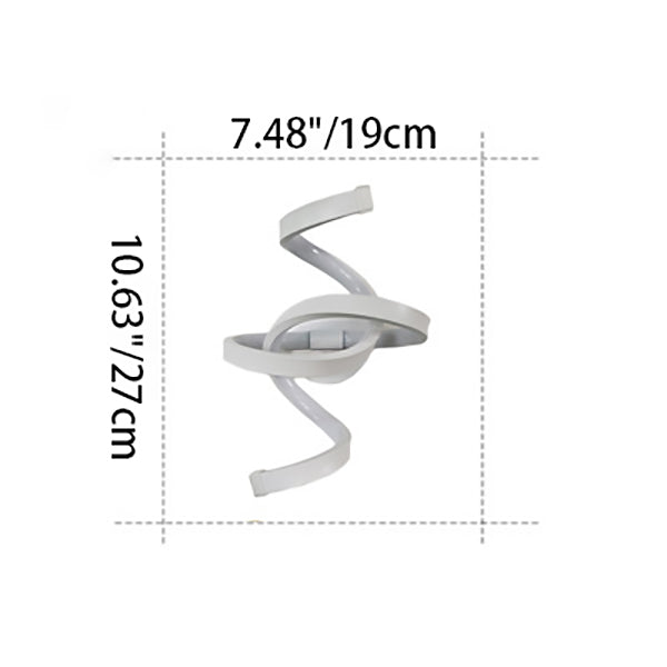 Zeitgenössische kreative Bar Wave Aluminium Acryl LED Wandleuchte Lampe für Wohnzimmer 