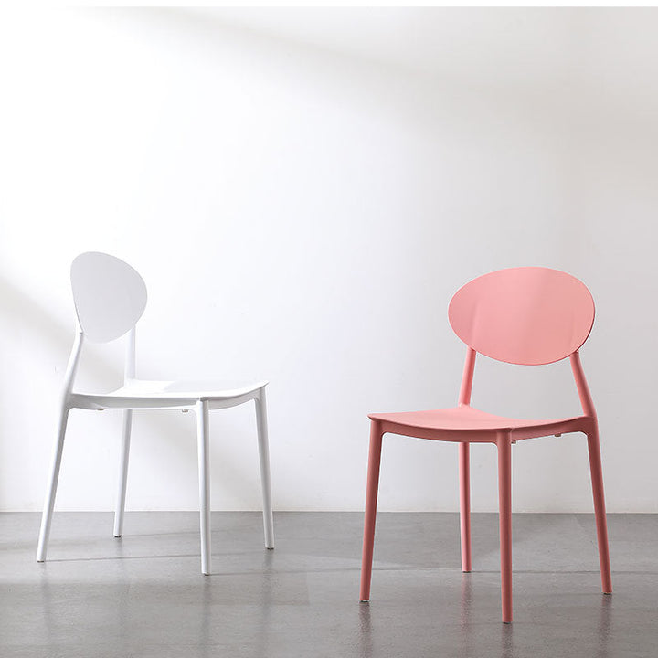 Contemporary Nordic Square PP Dining Chair Backrest Armless For Dining Room