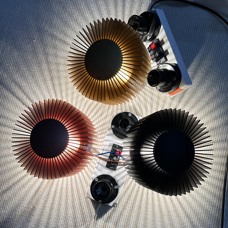 Applique murale LED design tournesol rond en aluminium minimaliste moderne pour salon 
