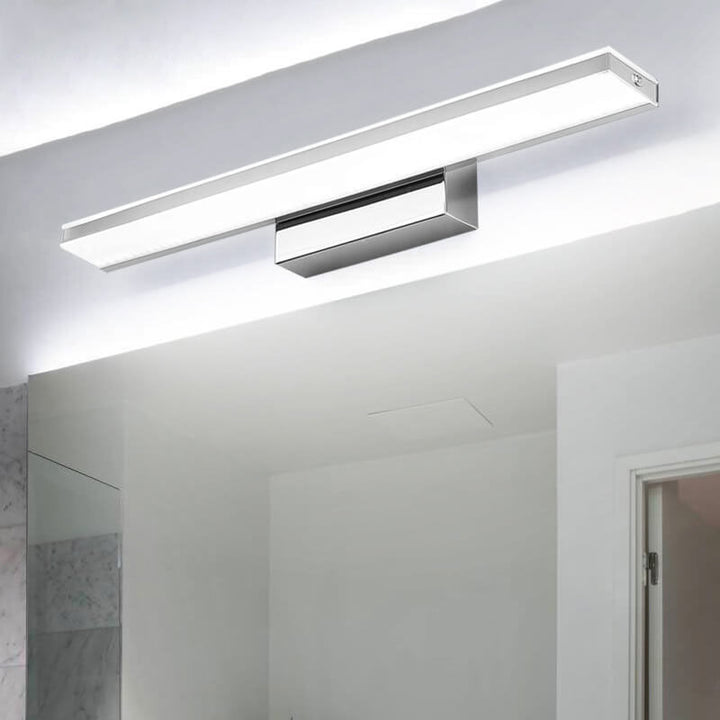 Modern Minimalist Rectangular Column Stainless Steel Anti-Fog Vanity Light LED Wall Sconce Lamp For Bathroom &amp; Living Room
