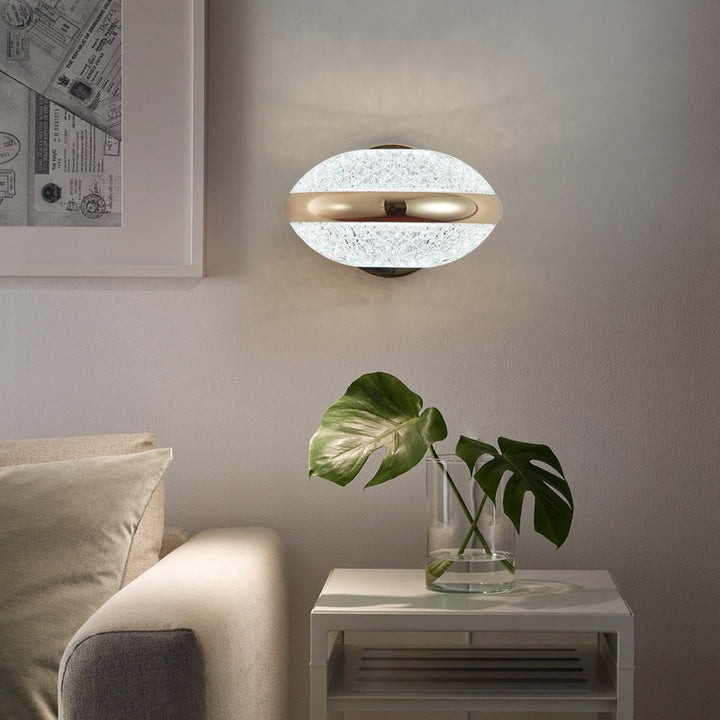 Moderne Luxus Eisen PMMA Elliptische Runde LED Wand Leuchte Lampe Für Flur 