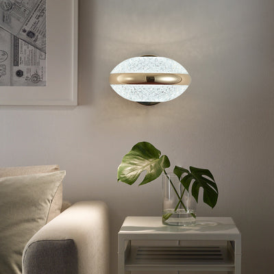 Modern Luxury Iron PMMA Elliptical Round LED Wall Sconce Lamp For Hallway