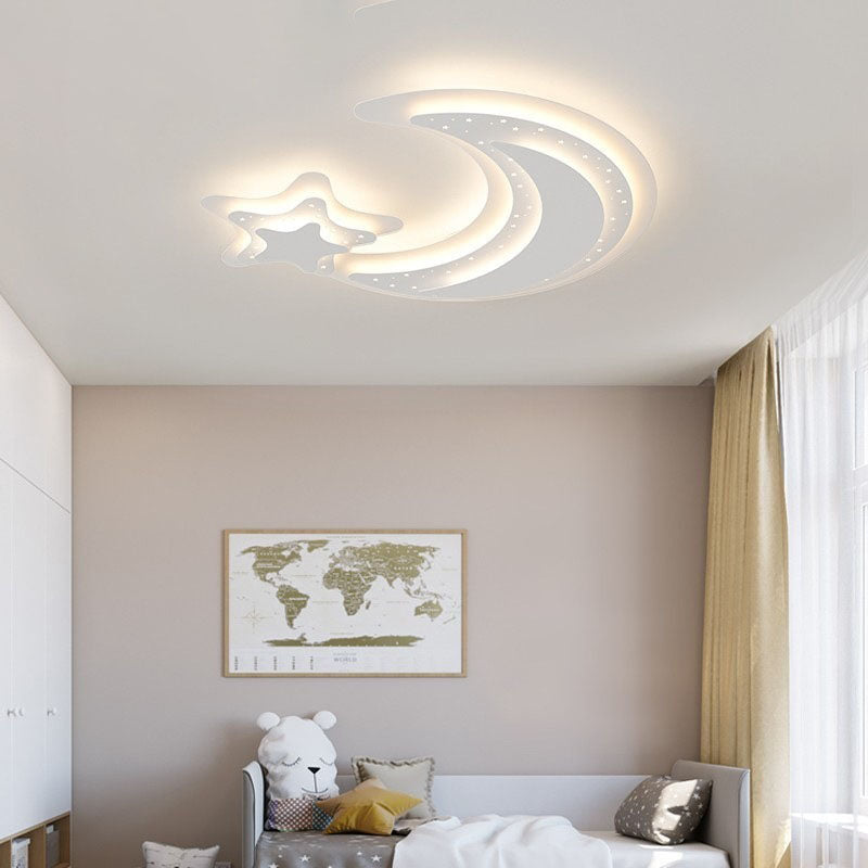 Luz de techo LED de montaje empotrado de hierro acrílico contemporáneo creativa para dormitorio 