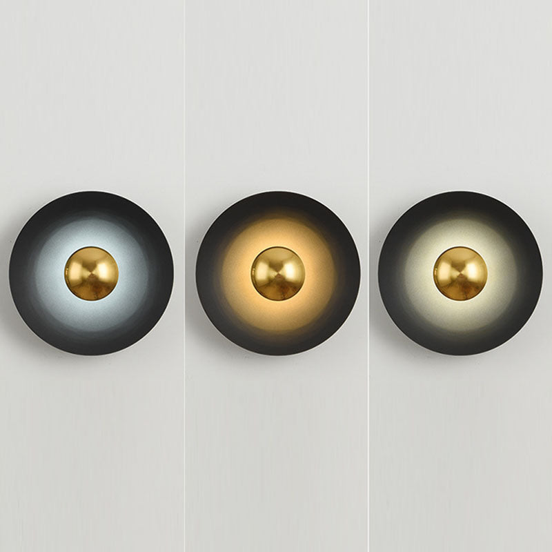 مصباح حائط LED بتصميم عصري على شكل صحن طائر لماكرون للإضاءة في غرفة النوم 