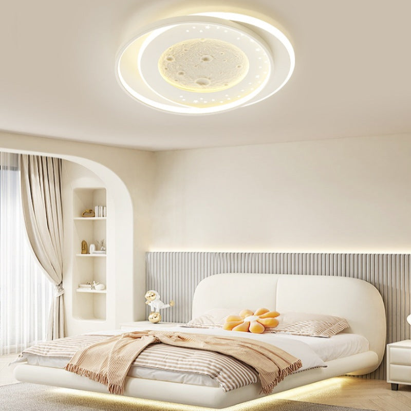 Zeitgenössische Nordic Eisen Acryl Planet Mond Runde Dreieck LED Unterputz Deckenleuchte Für Schlafzimmer 