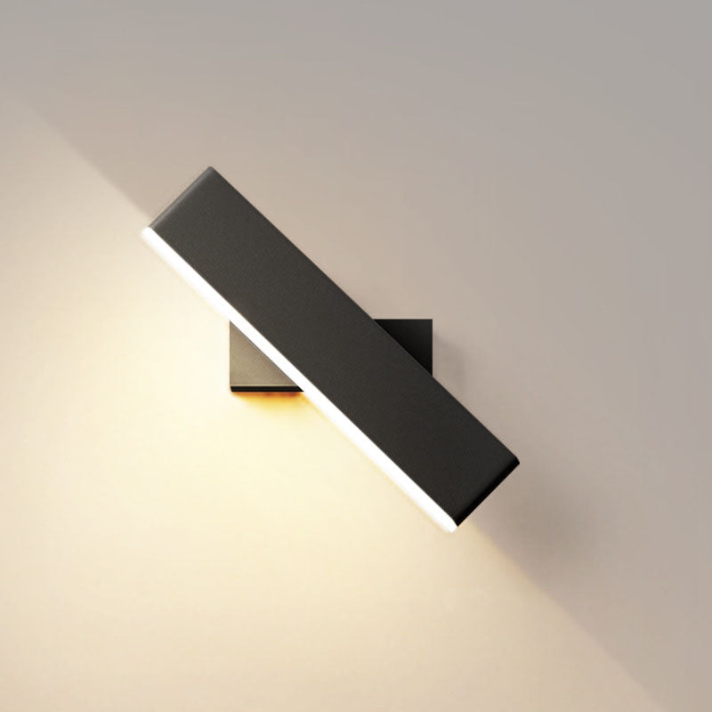 Modern Minimalist Rectangular Aluminum Acrylic LED Wall Sconce Lamp