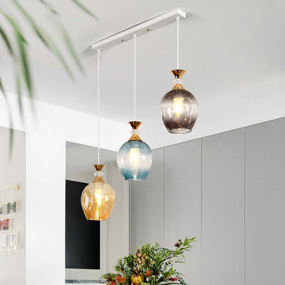 Nordic Gradient Glass Orb 1/3 Light Chandelier