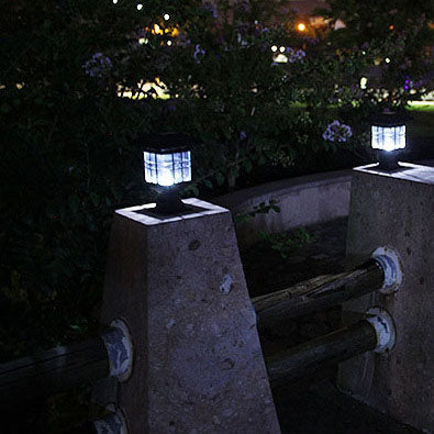 Modern Simplicity Solar Square Pillar Plastic LED Outdoor Light Lawn Landscape For Garden