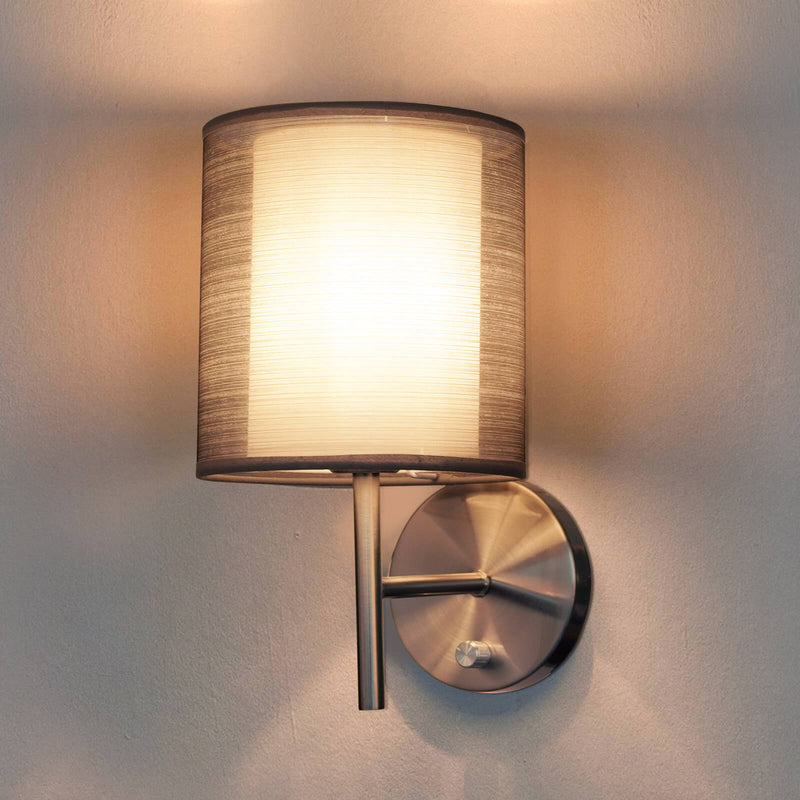 Modern Minimalist Cylinder Iron Gauze 1-Light Wall Sconce Lamp For Living Room