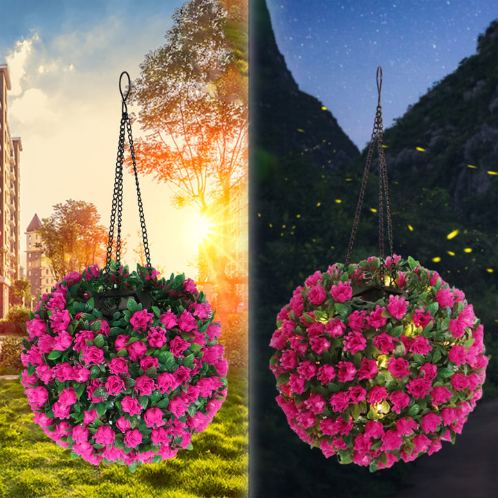 Lumière LED extérieure en plastique étanche et créative contemporaine pour jardin, globe solaire en fleur 