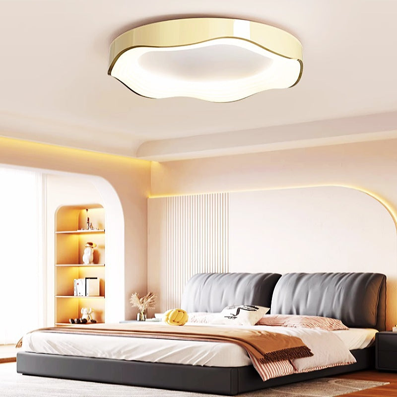 Zeitgenössische nordische runde Eisen PVC LED Unterputz-Deckenleuchte für Wohnzimmer