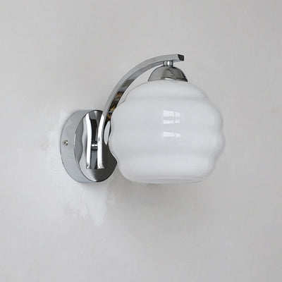 Modern Simplicity Iron Glass Round Ball 1-Light Wall Sconce Lamp For Hallway