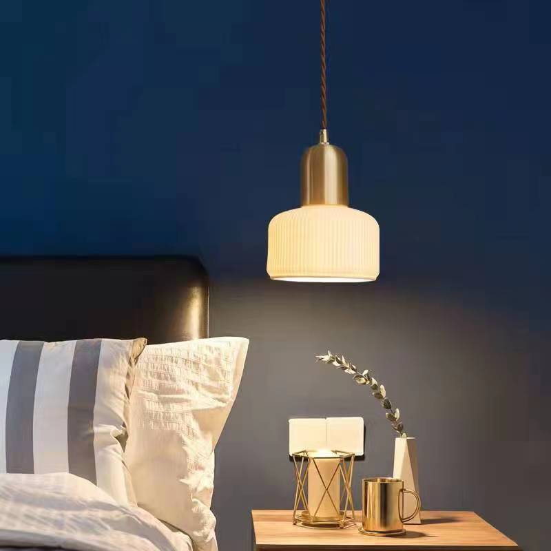 Traditionelle japanische halbkugelförmige Pendelleuchte aus Kupferkeramik mit 1 Licht für Esszimmer 