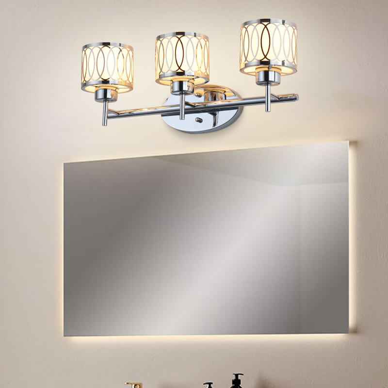 Nordic Vintage Zylindrische 3-Licht Badezimmer Eitelkeit Spiegel Front Wand Wandleuchte 