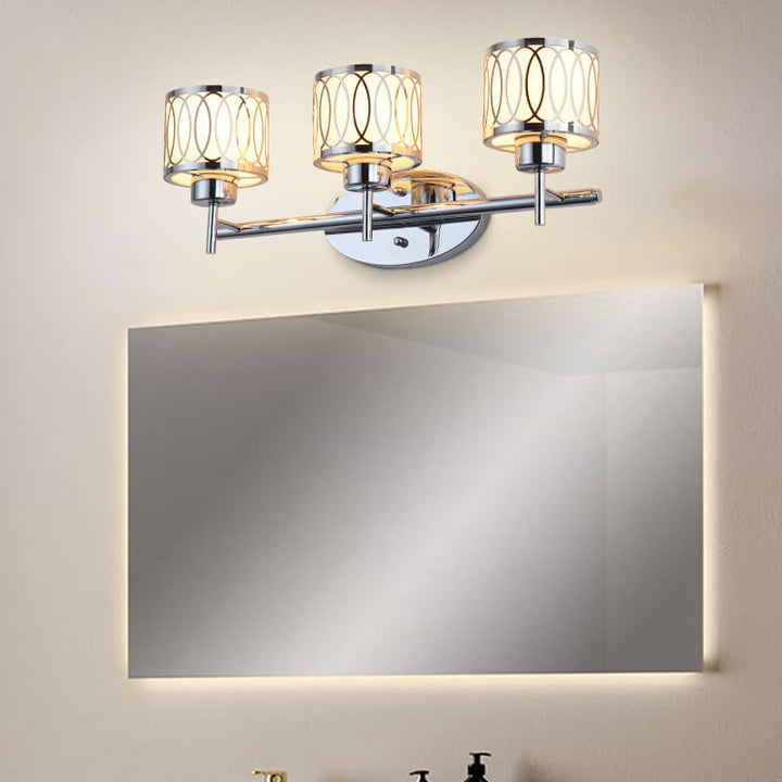 Nordic Vintage Zylindrische 3-Licht Badezimmer Eitelkeit Spiegel Front Wand Wandleuchte 