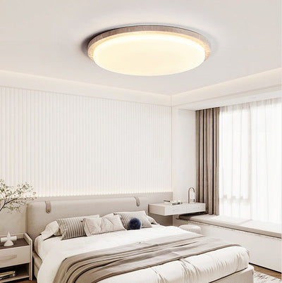 Moderne, unbedeutende, runde LED-Deckenleuchte aus Stahl für Schlafzimmer 