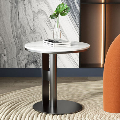 Table d'appoint contemporaine nordique en forme de cercle géométrique pour salon 