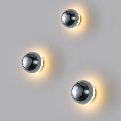 Aplique de pared LED de metal en semicírculo de meteorito de simplicidad moderna para dormitorio 