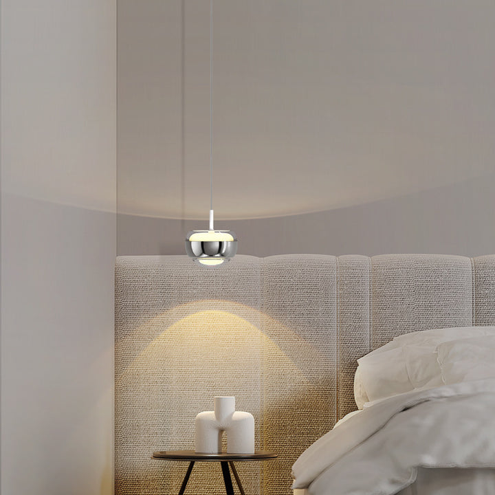 Moderne Einfachheit Eisen Aluminium Halbkreis LED Pendelleuchte für Wohnzimmer 