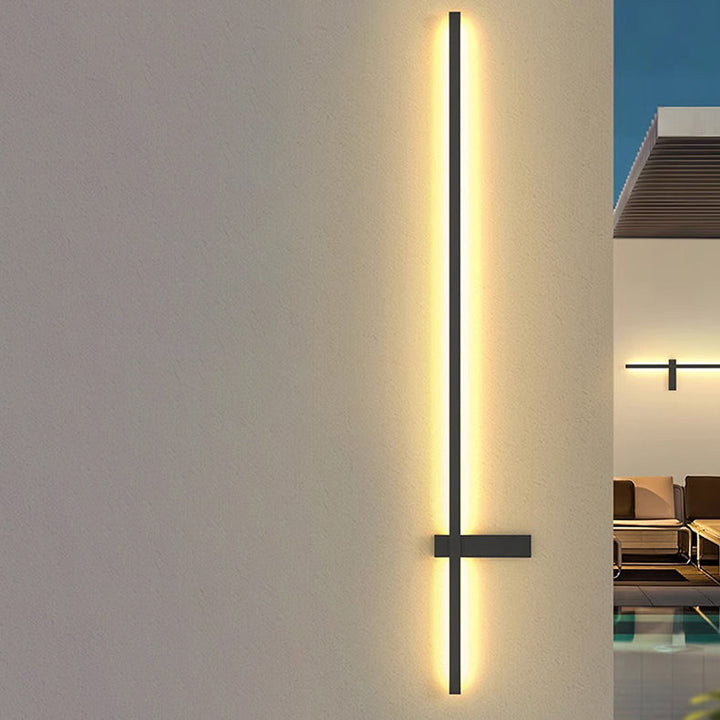 Moderne minimalistische wasserdichte ein Wort lange Eisen Acryl LED Outdoor Wandleuchte Lampe für Garten 