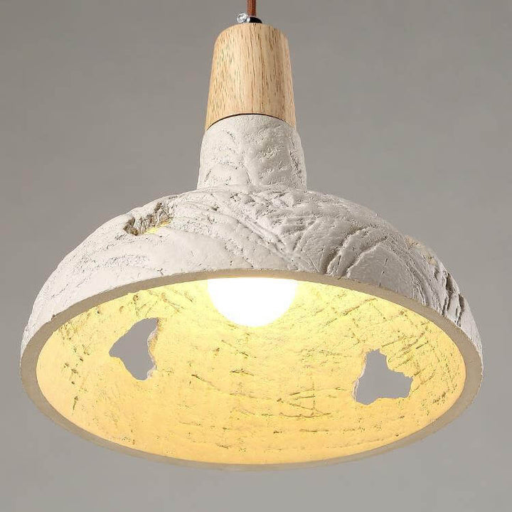 Suspension lumineuse 1 lumière en disques de béton vintage rustiques traditionnels pour chambre 