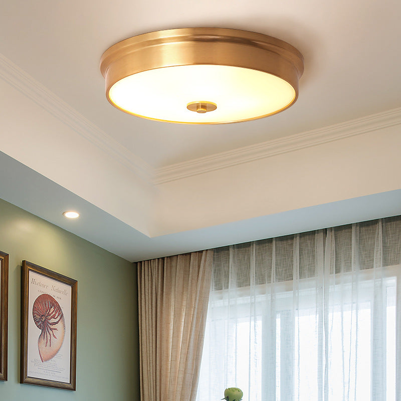 Moderne Luxus-Deckenleuchte aus rundem Kupferglas mit 3/4-Lichtern für Schlafzimmer 