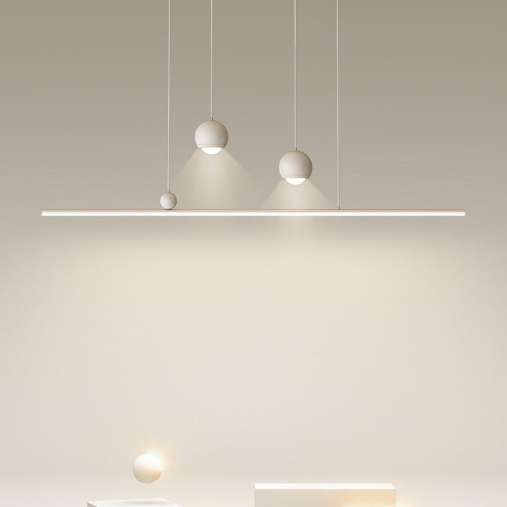 Moderne minimalistische lange Eisen Aluminium Acryl LED Insel Licht Kronleuchter für Esszimmer 