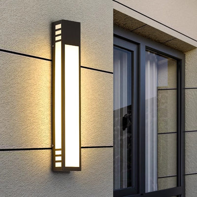 Applique murale étanche à LED en acier inoxydable et acrylique, simplicité contemporaine, pour patio extérieur 