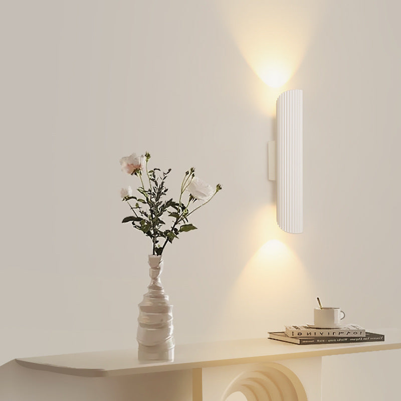 Moderne Nordic Eisen Aluminium Zylinder Streifen LED Wand Leuchte Lampe Für Nacht 