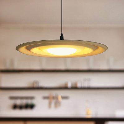 Moderne minimalistische runde Wasser-Kräuselung Acryl Eisen LED Pendelleuchte für Schlafzimmer 