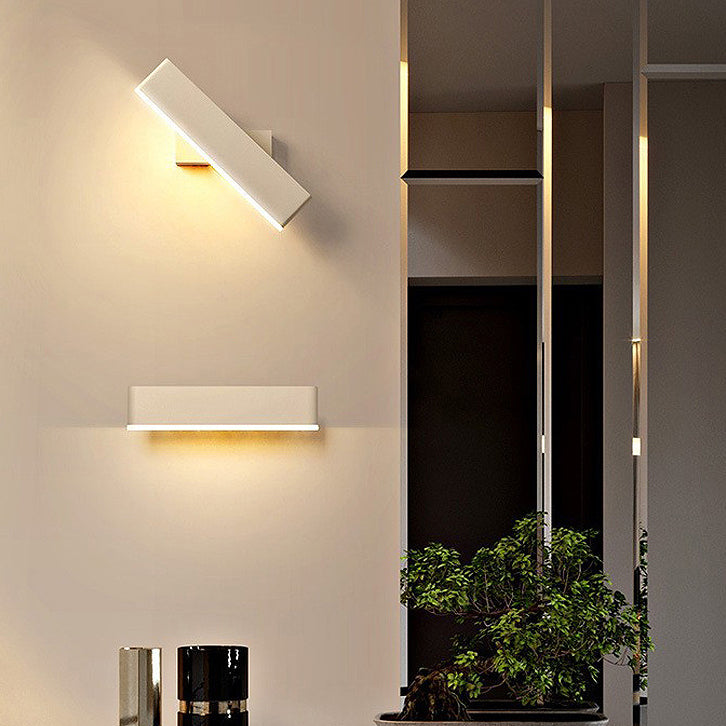 Applique murale LED en fer cuboïde acrylique minimaliste moderne pour chambre 