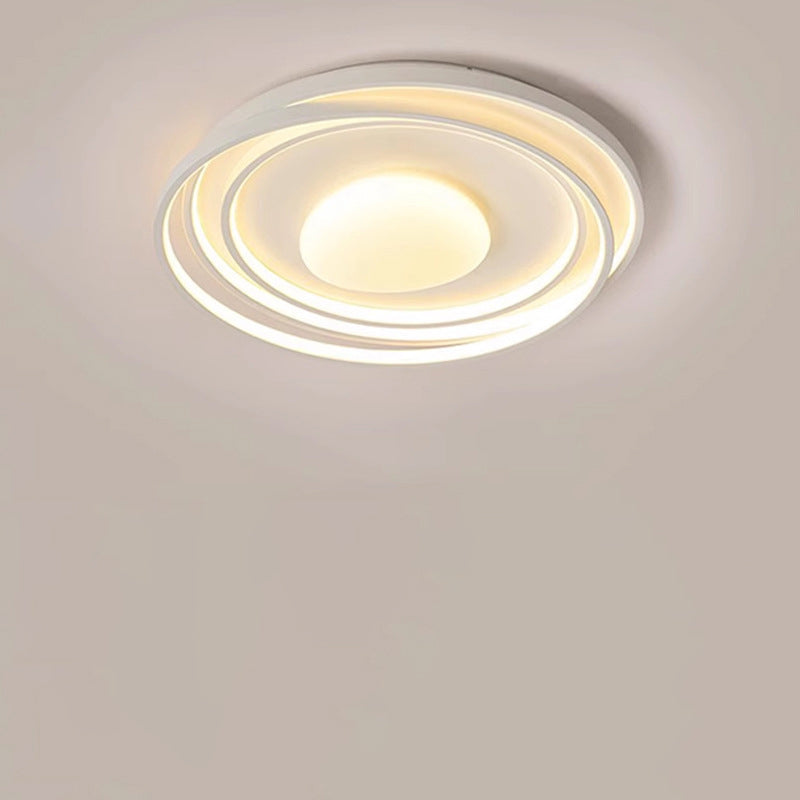 Moderne minimalistische runde Eisen Acryl LED Unterputz Deckenleuchte für Wohnzimmer 
