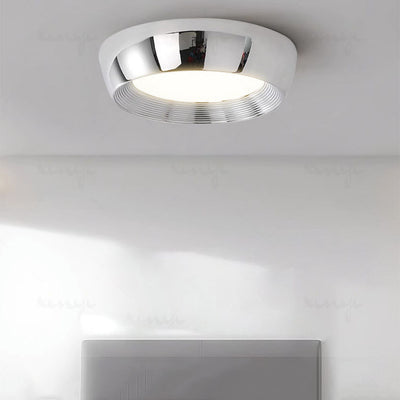 Modern Simplicity Hardware Round LED Flush Mount Ceiling Light For Bedroom