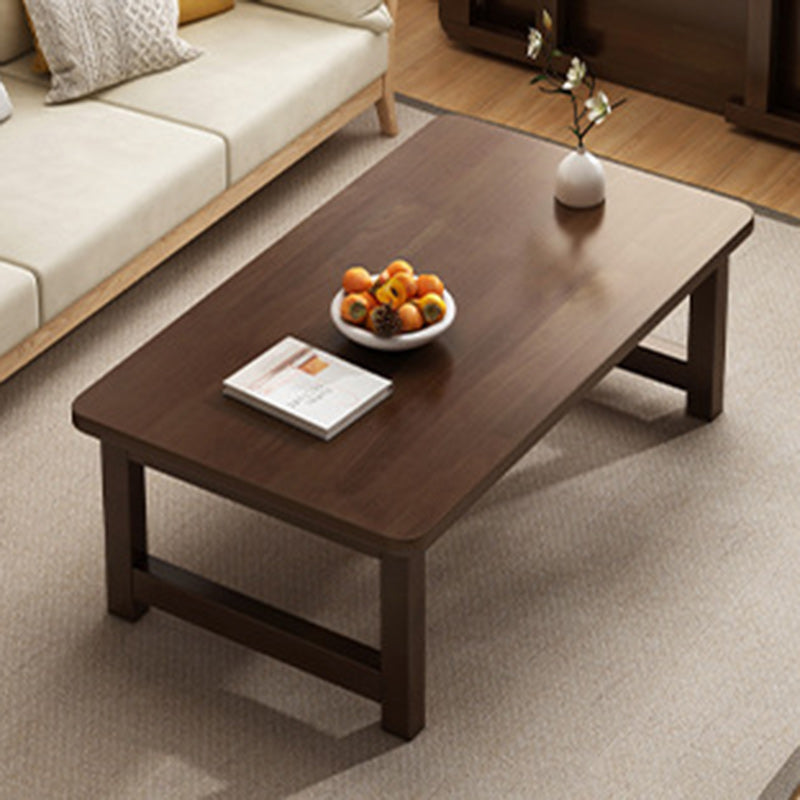 Table basse rectangulaire pliante moderne minimaliste en bois massif pour salon 