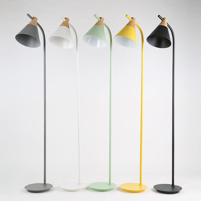 Nordic Creative Macaron Cone Shade 1-Licht-Stehlampe