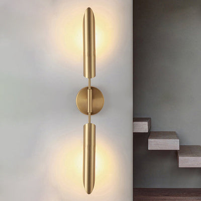 Applique murale contemporaine de luxe à double tige en fer 1/2 lumière pour salon 