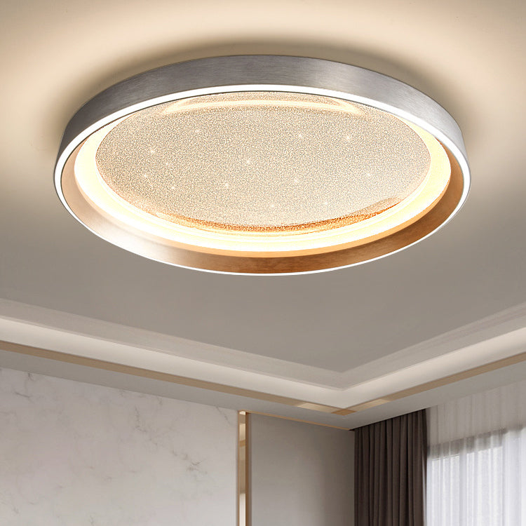Moderne Einfachheit Aluminium Acryl Runde Starry Sky LED Unterputz Deckenleuchte für Wohnzimmer 