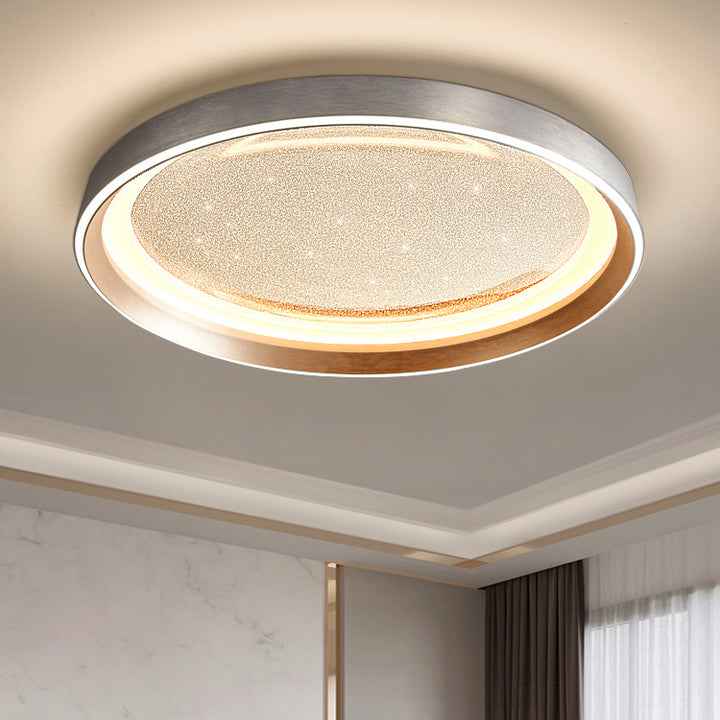 Moderne Einfachheit Aluminium Acryl Runde Starry Sky LED Unterputz Deckenleuchte für Wohnzimmer 
