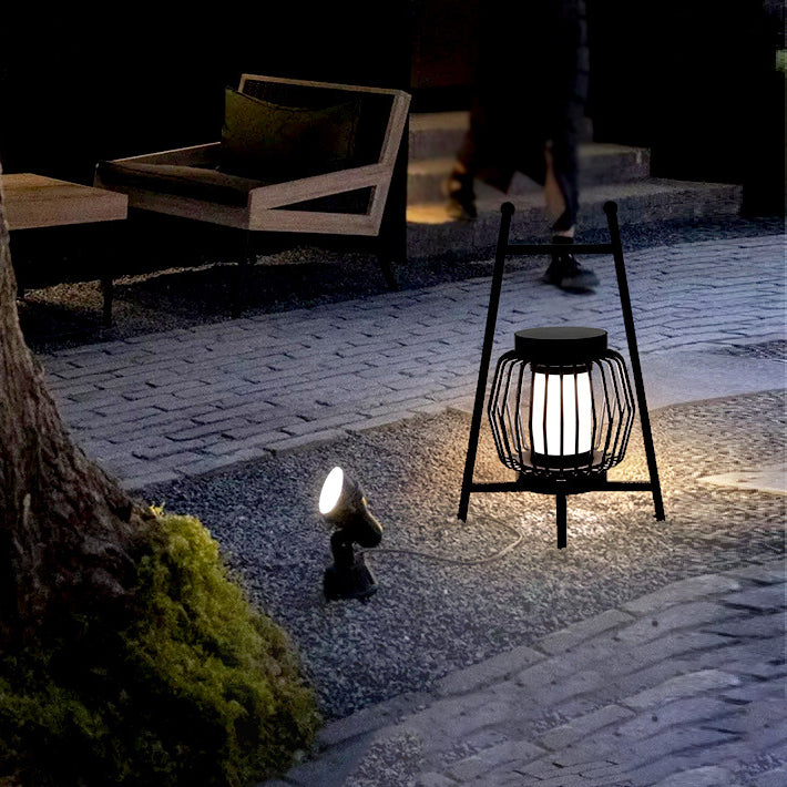 Lampe de sol de jardin extérieure à LED solaire créative moderne et mobile 