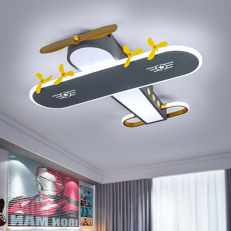 Luz de techo LED empotrada de hierro para avión creativo contemporáneo para dormitorio infantil 